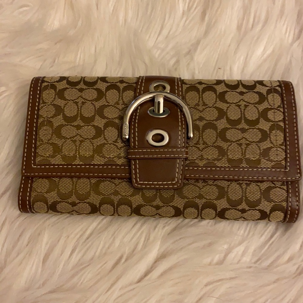 Coach wallet with checkbook